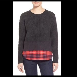 Madewell XS layered-look sweater NWT Nordstrom